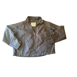 Beau Jac Navy Blue‎ Boys Jacket Size 14 With Button Cuffs & Zip Front Vintage 80